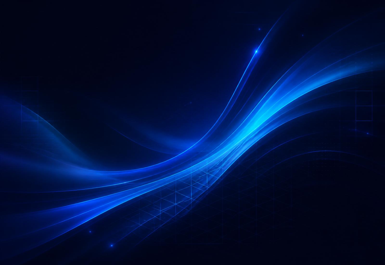 Formas abstractas de luz azul, identidad visual de Ad Boosters